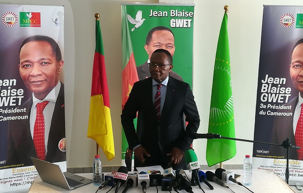 Jean Blaise GWET Conférence de Presse Soutien à Paul BIYA